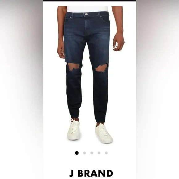 J Brand Mick Skinny Fit size 32 with rips in knee