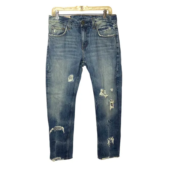 Men's J Brand Denim Kane River Rock Distressed Slim Straight Leg Jeans Size 32