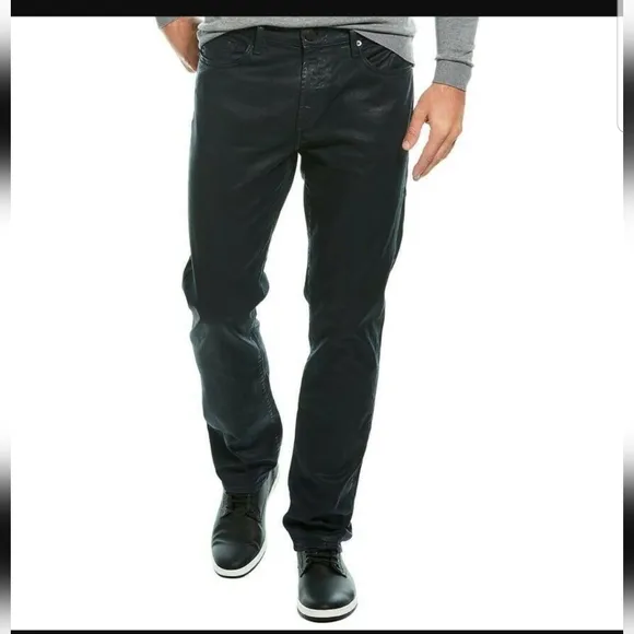 J Brand Mens Jeans Classic Tyler Taper Abalone, Black, Size 33