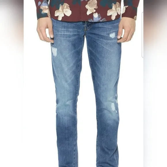 J Brand \ Mick \ Men's Premium Denim Skinny Jeans / Light Wash / 32x32
