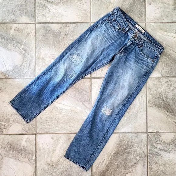 J Brand Light Wash Distressed Crop Jeans Waist 30