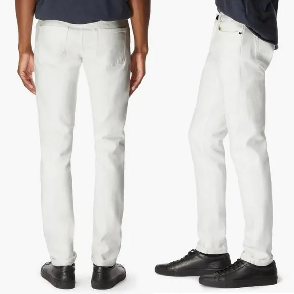 J Brand Tyler Tapered White Jeans In Absentis Size 33