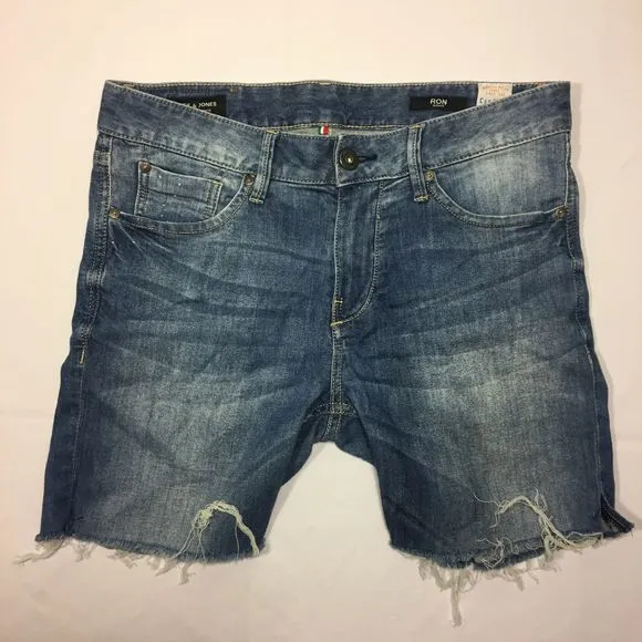Jack & Jones Jeans Slim Cut Off Denim Shorts