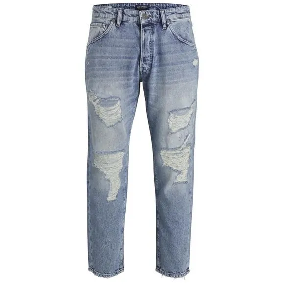 Jack And Jones Men's Tapered Fit Destroyed Style Fred Jeans Blue Size 34X32
          
      NWT