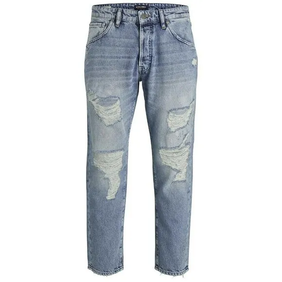 Jack & Jones Men's Tapered Fit Destroyed Style Fred Jeans Size 36X32 Blue Denim
          
      Boutique