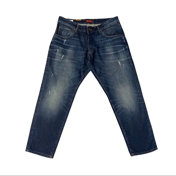 New JACK & JONES Men’s Cropped Frank Blue Denim Jeans Size 38 x 34
          
      NWT