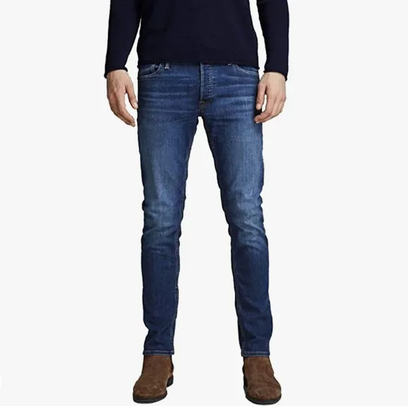 Jack & Jones Glenn Slim Fit Button Fly Jeans