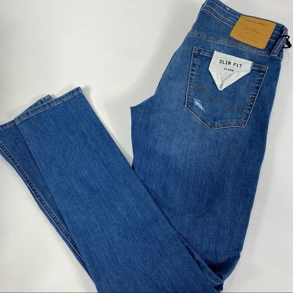 Jack & Jones Jeans Intelligence Slim Fit Glenn Button Fly Men's 32 34 NWT
          
      NWT