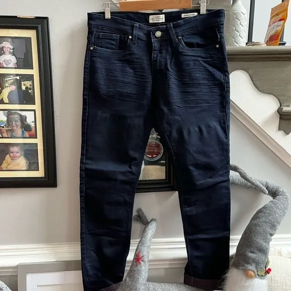 Jack & Jones Dark Wash Ben Skinny Fit Jeans sz 34/32 EUC