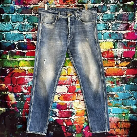 Originals by Jack & Jones Distressed Denim Jeans Size 36 x 34