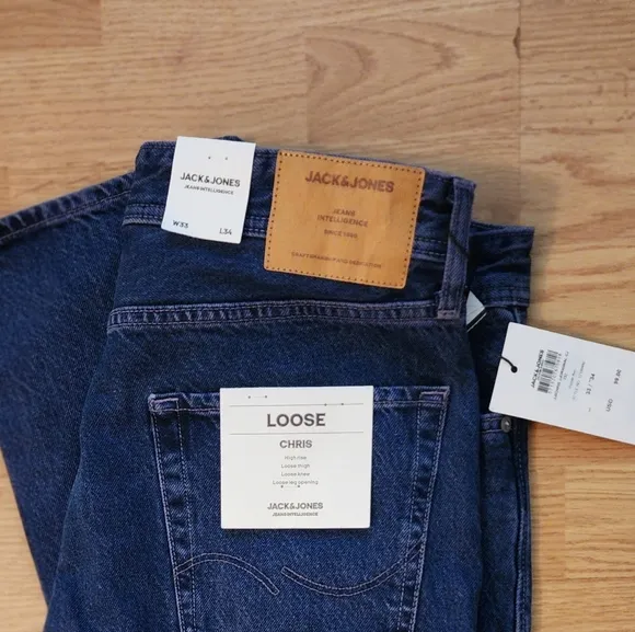 JACK & JONES PURPLE ASH  HIGH RISE LOOSE THIGH LOOSE KNEE JEANS 33/34
          
      NWT