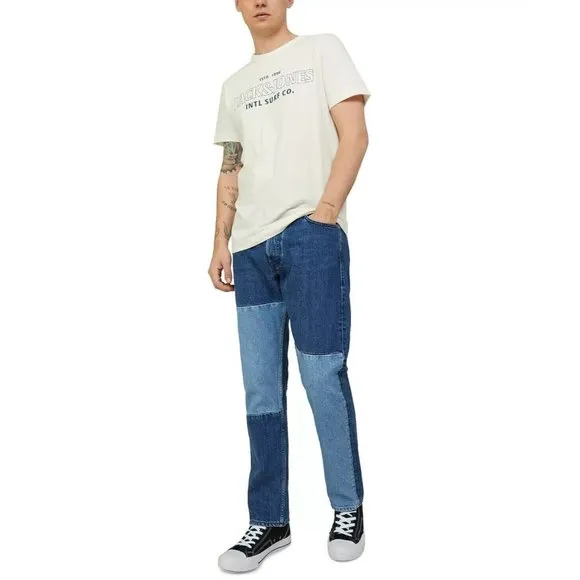 Jack & Jones Men's Size 36x32 Chris Colorblocked Denim Jeans NWT, JJ106AFA
          
      NWT
