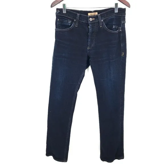 James Jeans Travis The Straight leg Jeans dark wash denim button fly 32 Men's