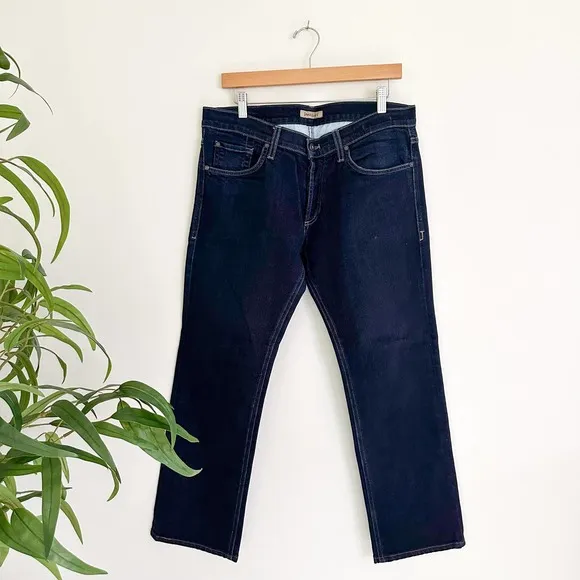 James Jeans Travis The Straight Denim Dark Wash Jeans Blue 33