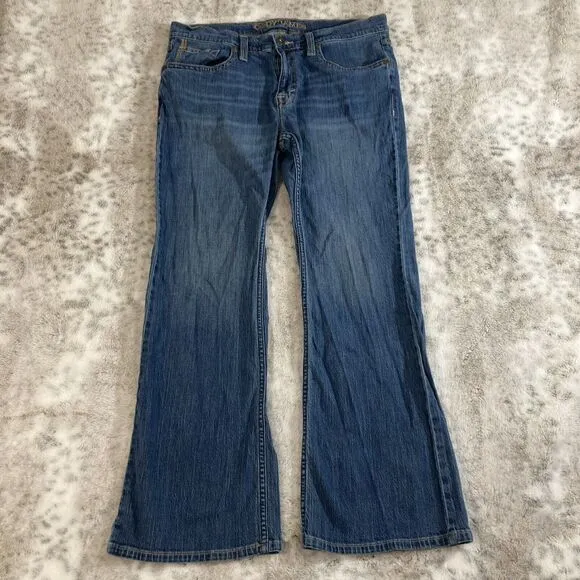 Cody James Mens Jeans 37x30 Bootcut Medium Stone Wash Whiskers Cowboy Rodeo Vtg