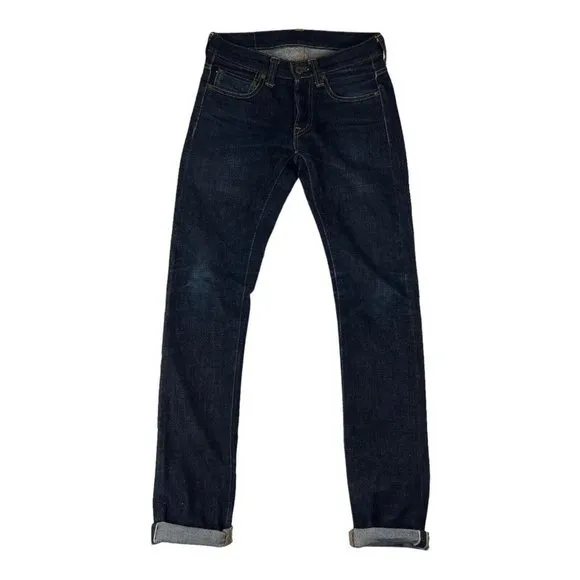 Japan Blue Dk Blue Selvedge Cotton 5 Pocket Jeans Mens‎ Size 28X33