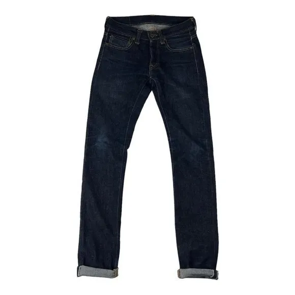 Japan Blue Dk Blue Selvedge‎ Cotton 5 Pocket Jeans Mens Size 28X33