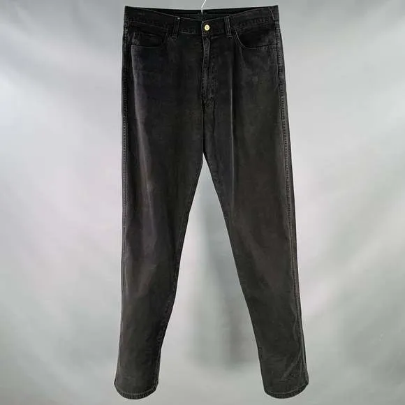 JEAN PAUL GAULTIER Black Cotton Tapered Five Pockets Jeans