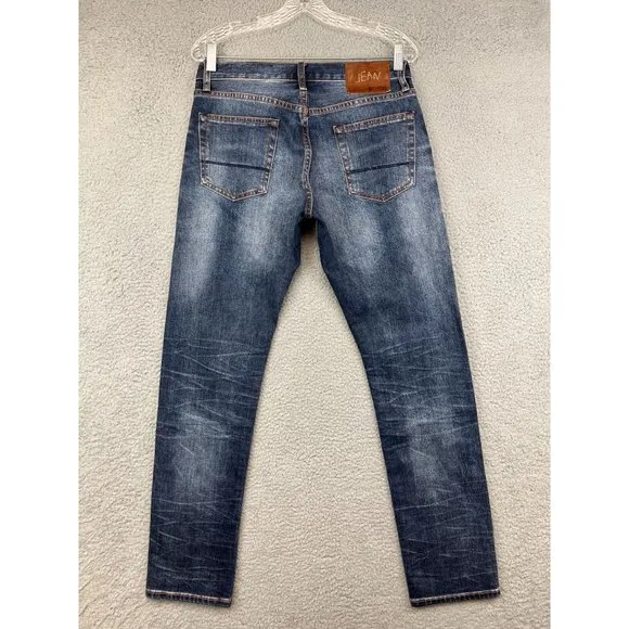 JEAN SHOP Mick Dark Wash Slim Leg 100% Cotton Blue Jeans Size 30