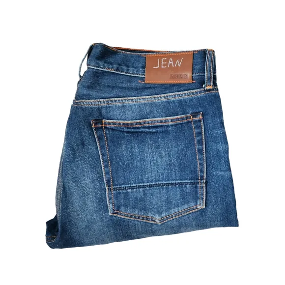 JEAN SHOP Rocker Jeans slim jeans in medium wash orange selvedge size 36