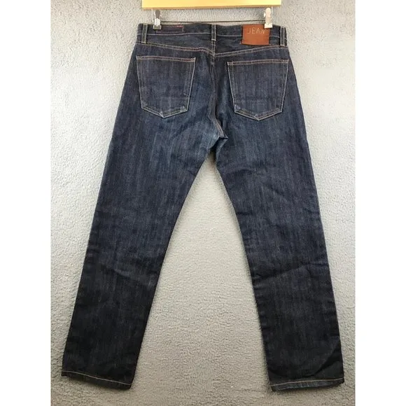 Jean Shop Rocker Selvedge Jeans Men’s Size 33 Blue Straight Leg Made in USA