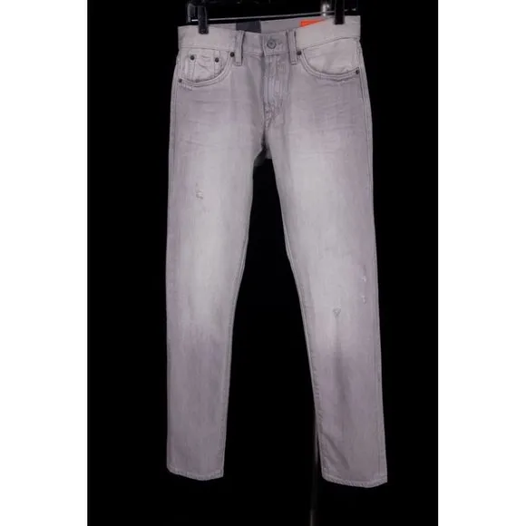 JEAN SHOP Mens New 28 x 33 Mick Distressed Denim Jeans In Gray
          
      Boutique