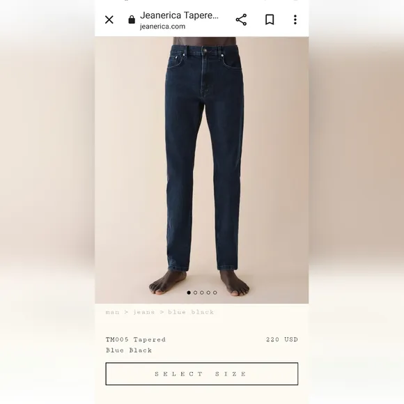Jeanerica Men's Jeans 32/32 Tapered