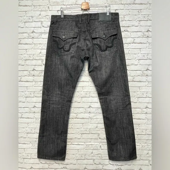 JNCO Jeans Vintage Black Denim Slim Straight 101 Jeans NWOT Size 38 x 32
          
      NWT