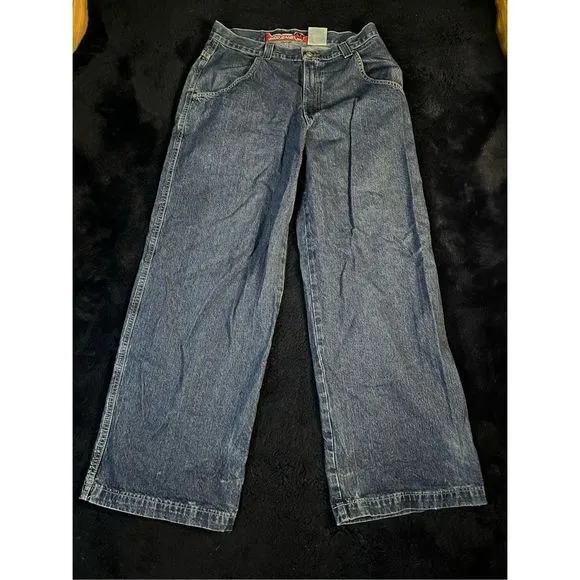 Vintage 90s JNCO Hip Hop Skater Rave Super Baggy Jeans Sz 34x32 B5