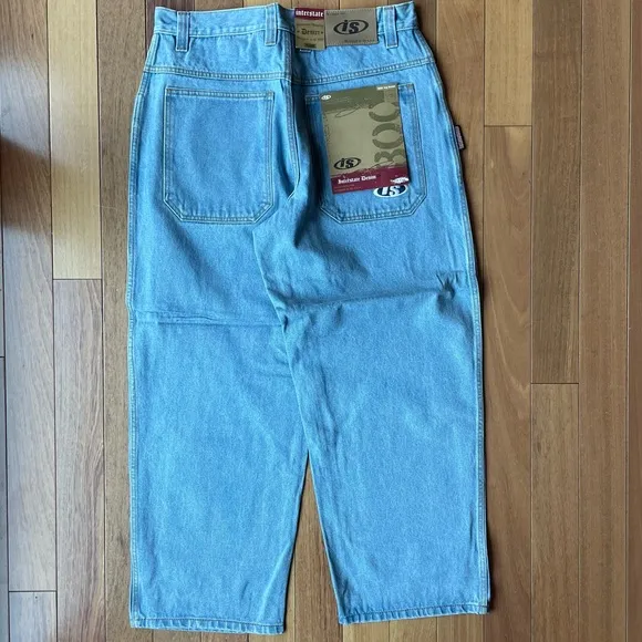 COPY - DEADSTOCK VINTAGE RARE 90s BLUE INERSTATE WIDELEG JEAN (embroidery ) (jn…
          
      NWT