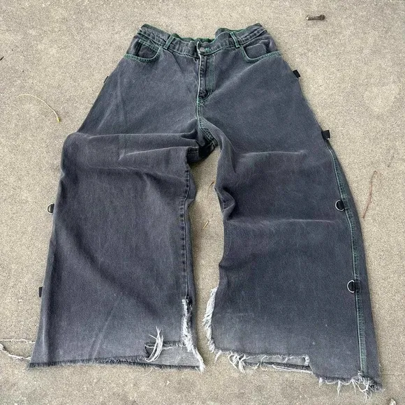 Vintage Sinister Baggy Jeans Mens 37 x 30 Super Wide Leg JNCO Like 16 in Opening