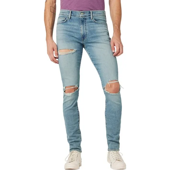 NWT Men's Joe's Jeans The Dean Slim + Tapered Distressed Ripped Jeans Port 32x34
          
      NWT