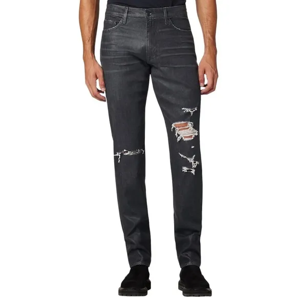 NWT Joe's Jeans Men's The Dean Slim Tapered Coated Distressed Jeans Heist 32x35
          
      NWT