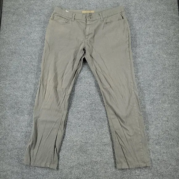 Joe's Jeans Men's 34 Gray Straight Leg Denim Stretch Pockets Patch Zip Fly 36x31