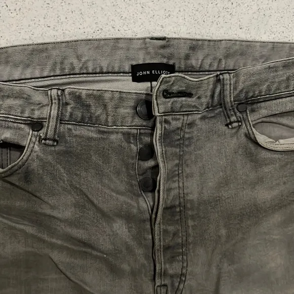 Men’s John Elliot Grey Washed Slim Fit Jeans