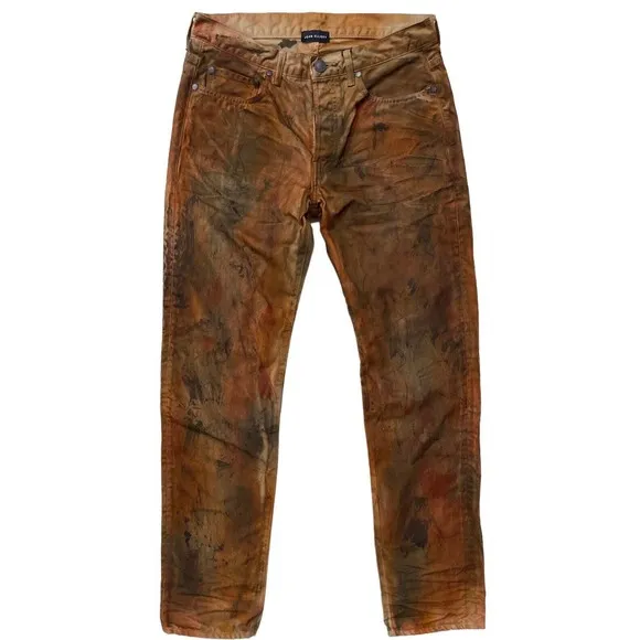 John Elliott Men's The Daze Painted Camo Japanese Made Straight Leg Denim Jeans
          
      NWT