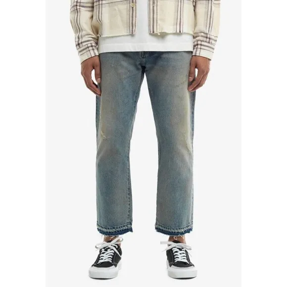 John Elliott Men's The Kane 2 Koto Distressed Japanese Made Straight Denim Jeans
          
      NWT