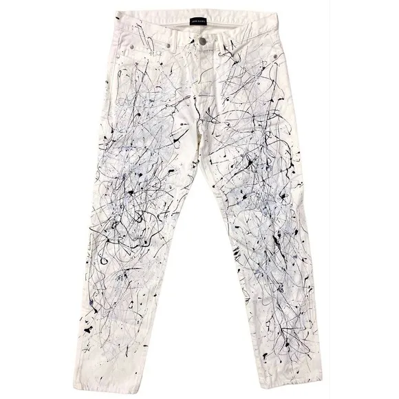 John Elliott Men's Daze 2 Paint Splatter Japanese Denim Jeans in Black Pollock
          
      NWT