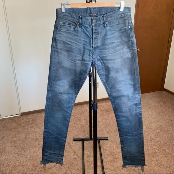John Elliott Distressed Grunge Raw Hem Jeans
