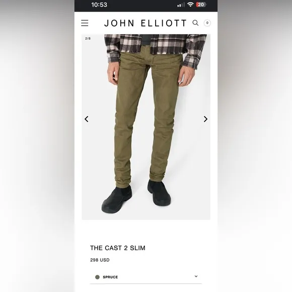 John Elliot NWT The Cast 2 Jean in Spruce Green
          
      NWT