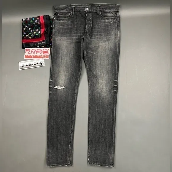 JOHN ELLIOT Jeans Luxury Designer Black Denim Made in Japan Japanese Streetwear