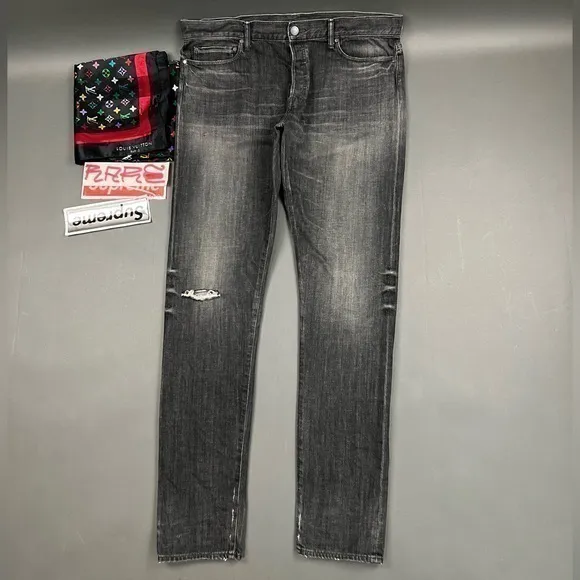 JOHN ELLIOT Jeans Luxury Designer Black Denim Made in Japan Japanese Streetwear
