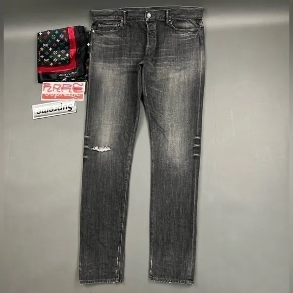 JOHN ELLIOT Jeans Luxury Designer Black Denim Made in Japan Japanese Streetwear