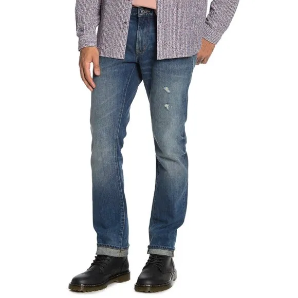 John Varvatos Star USA Men's Bowery Slim Straight Jeans BPLB Denim Rain Blue
          
      NWT