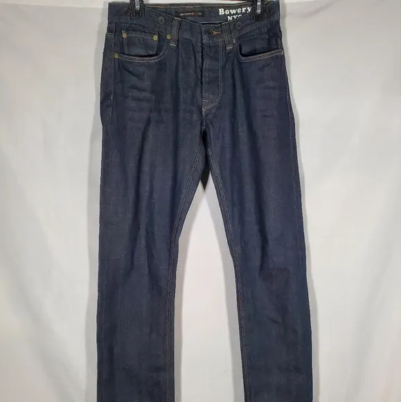 JOHN VARVATOS STAR USA BOWERY SLIM STRAIGHT DARK WASH DENIM JEANS MENS 29x32