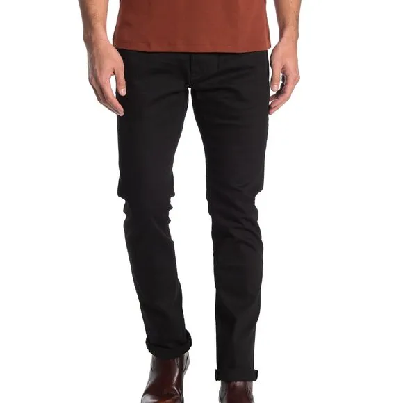 John Varvatos Star USA Men's Bowery Slim Straight Jeans Solid BMDD Denim Black
          
      NWT