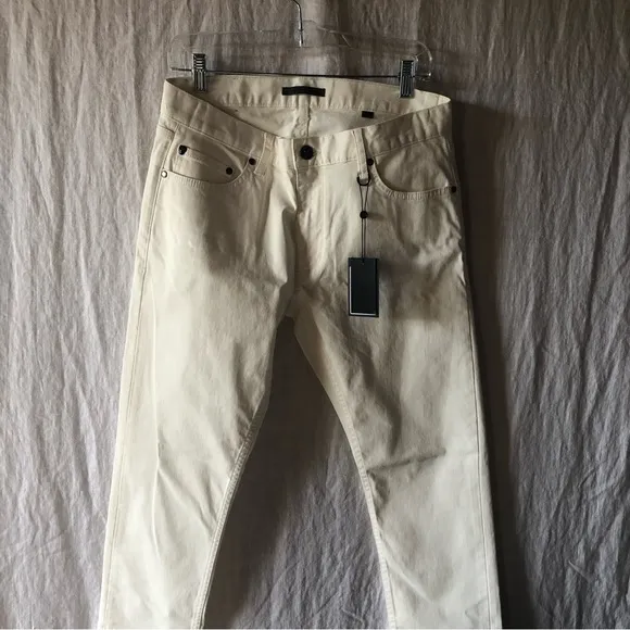 NWT John Varvatos china white cream jeans straight to taper size 31R also 33R
          
      NWT