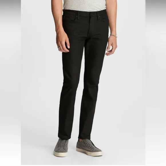 JOHN VARVATOS USA Men's Bowery Slim Fit Straight Leg Knit Jean Size 36x29