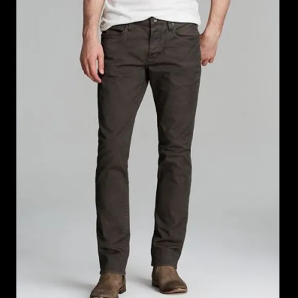 John Varvatos Bowery Slim Straight Jeans brown size 36X34