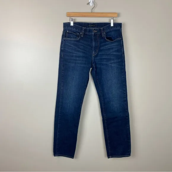 John Varvatos Jeans Mens size 32 Blue Cotton Blend Denim Slim Straight Zip Fly